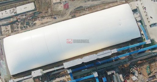 济宁煤化120万吨/年焦化配套气膜煤场封闭大棚